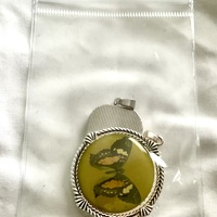 Butterfly and Peacock Vintage Style Pendant Set - Thumbnail 14