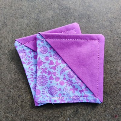 Corner bookmark- purple endpaper