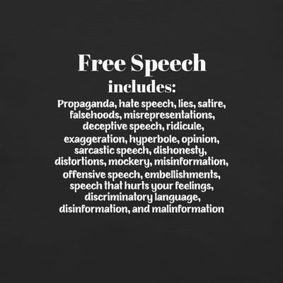 Free speech includes. . .