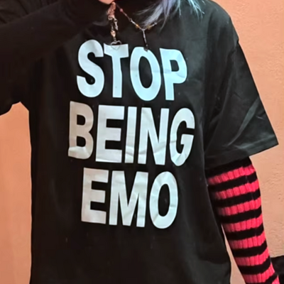 Free shipping-stop being emo tee