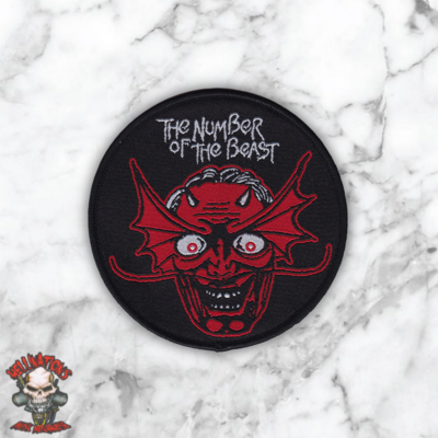 The number of the beast round woven patches