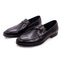 Handmade leather men's business formal leather shoes loafers 2 colors - Thumbnail 4