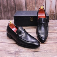 Handmade leather men's business formal leather shoes loafers 2 colors - Thumbnail 6