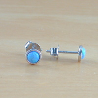 GIFT BOX SET/Sterling Silver Blue Opal Compass Necklace/Opal Necklace/Blue Opal Necklace/Opal Jewellery/Opal Jewelry/Opal Earrings/October Birthstone - Thumbnail 5
