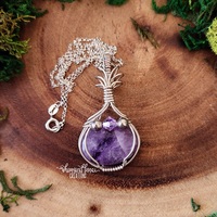 Sterling Silver Pendant w/Amethyst - Thumbnail 1