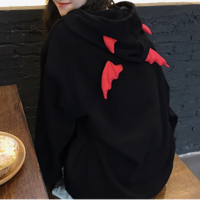 Gothic Girl Oversized Hooded Sweatshirt - Thumbnail 1