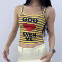 Y2K retro letter print niche inner top - Thumbnail 3