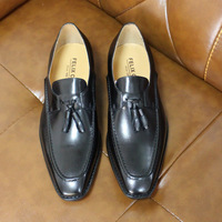 Tassel loafers men's genuine leather business wedding party shoes 3 colors - Thumbnail 5