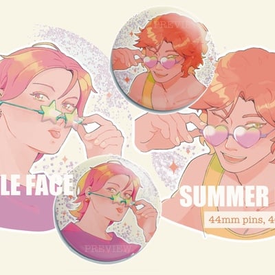 Double face summer pins 