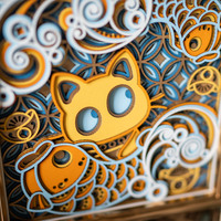 STEREOWOOD Kitty and Koi Personalized Ornaments, Creative Gifts - Thumbnail 4