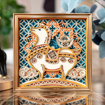 Stereowood lucky horse layered wooden wall art | unique holiday gift
