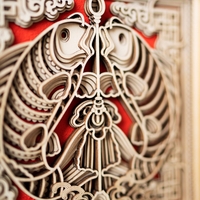 STEREOWOOD Fish Wooden Wall Art,Desktop decoration,Laser Cut Arts and Cra,3d art - Thumbnail 6