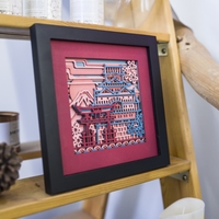 STEREOWOOD Japan Multi-Layer Wooden Wall Art, Creative Gifts, Laser Cut - Thumbnail 5