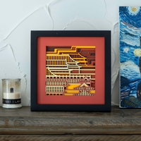 STEREOWOOD China Multi-Layer Wooden Wall Art, Creative Gifts, Laser Cut - Thumbnail 3
