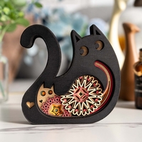 STEREOWOOD Love Cats Customizable Engraved Gift for Couples - Thumbnail 8