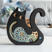 STEREOWOOD Love Cats Customizable Engraved Gift for Couples - Thumbnail 1