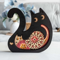 STEREOWOOD Love Cats Customizable Engraved Gift for Couples - Thumbnail 9