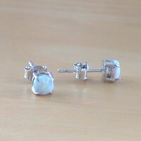BOXED GIFT SET/Sterling Silver Opal Heart Pendant & Chain/Opal Necklace/Opal Heart Necklace/Opal Jewellery/Opal Pendant/Opal Jewelry/UK - Thumbnail 4