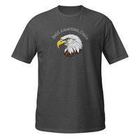 Bald American Dude Short-Sleeve Unisex T-Shirt Patriotic Eagle USA America Hair - Thumbnail 4