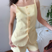 Sleeveless vest top with mini shorts - Thumbnail 5