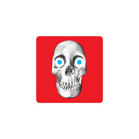 Red Skeleton Vinyl Sticker - Thumbnail 2
