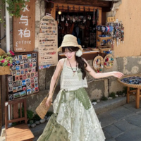 Vintage Fashion Irregular Midi Skirt - Thumbnail 2