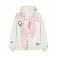 American Sweet KT Cat Fun Embroidered Hooded Sweatshirt - Thumbnail 5
