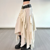 Lace Patchwork Irregular Skirt for Women - Thumbnail 4
