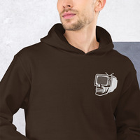 Metamelos Static Skull Hoodie  Embroidered Chest, Hourglass Tape Print - Thumbnail 14