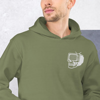 Metamelos Static Skull Hoodie  Embroidered Chest, Hourglass Tape Print - Thumbnail 20