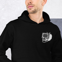 Metamelos "Drip Signal" Hoodie  Embroidered Static Skull Front, Record Pool Back Print - Thumbnail 12