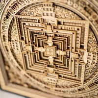STEREOWOOD Kalachakra Mandala Multi-Layer Wall Art, Mandala Laser Cut, Rustic Home Wood Wall Art, 3D wall art,Mandala Svg,Wood Mandala - Thumbnail 4