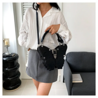 Gothic Kawaii Butterfly Embroidered Crossbody Backpack - Thumbnail 5