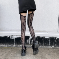  Sexy Women’s Black Lace Gothic Pantyhose - Thumbnail 7