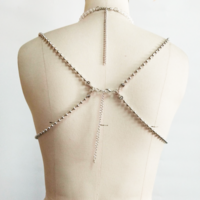 Tassel bra beach vacation music festival party with chest chain - Thumbnail 1