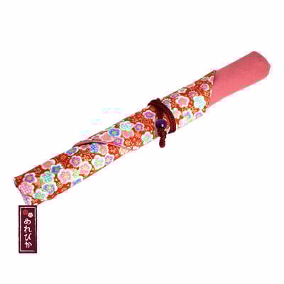 Japanese Cotton Chopstick Sleeve – Red Ume Blossom Pattern (MCC0004-11-UM)