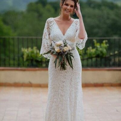 Elegant wedding dress, mermaid lace bridal dress bridal gown - Thumbnail 1