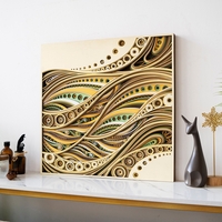 STEREOWOOD Ribbon Multi-Layer Wall Art, geometric wood wall art,3D Wood Wall Art - Thumbnail 2