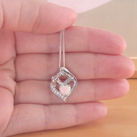 BOXED GIFT/Sterling Silver Opal Mother & Baby Pendant & Chain/Opal Necklace/Opal Jewellery/Opal Jewelry/Mother Necklace/Baby Necklace/UK - Thumbnail 5