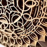 STEREOWOOD Nebula Multi-Layer Wooden Wall Art, Stereoscopic 3D Decor, Living Room Decor, Bedroom Decor, Laser Cut Arts and Crafts - Thumbnail 9