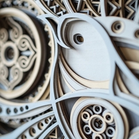 STEREOWOOD Bluebird Multi-Layer Wood Wall Art, Stereoscopic 3D Wall Art - Thumbnail 5