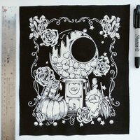 NEW! Witchy Crystals Gumball Machine Kawaii Handmade Sew-on Fabric Patches - Thumbnail 1