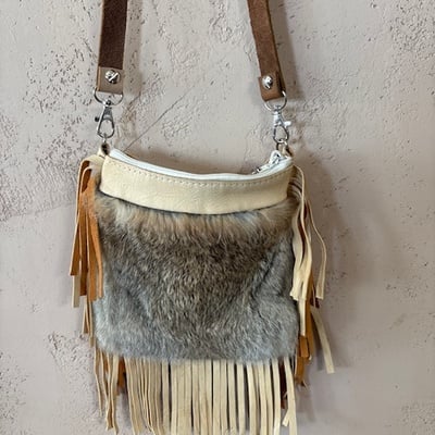 Rabbit and buckskin purse