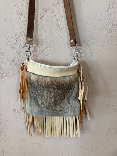Rabbit and buckskin purse