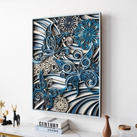 STEREOWOOD Butterfly Multi-Layer Wall Art, geometric wood wall art - Thumbnail 2