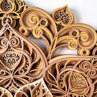 Bodhi Bloom Mandala: Zen Style Wall Decor for Home and Office - Thumbnail 4