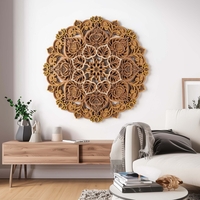 Bodhi Bloom Mandala: Zen Style Wall Decor for Home and Office - Thumbnail 1