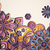 STEREOWOOD Flower Multi-Layer Art, Stereoscopic 3D Decor,Mandala Laser Cut - Thumbnail 8