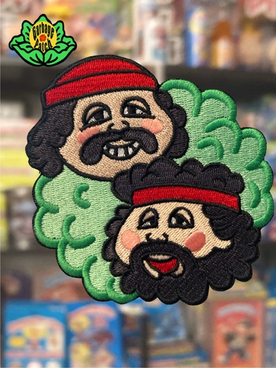 Garbage Pail Kids Cheech and Chong Patch (Iron-on)