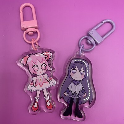 Madoka magica keychains